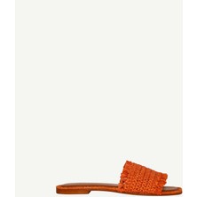 Yargıcı Renk Detaylı Tek Bant Hasır Terlik