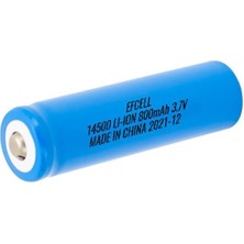 365Dükkan Efcell Lc 14500 3.7V 800MAH Li-Ion Şarj Edilebilir Pil (El Feneri Pili)