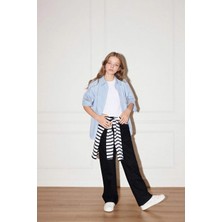 DeFacto 90's Wide Leg İspanyol Paça Gabardin Pantolon Kız Çocuk G0603A826SP