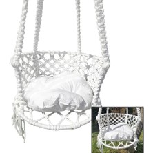 Luz&pos Ipek Hamak Davul Salıncak  Minderli   ÇAP:60CM   150KG.TAŞIMA Kapasitesi   1-Asma Halatı - 1-Çelik Dubel