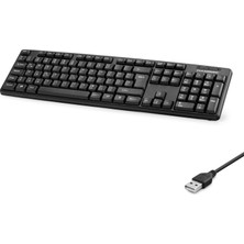 İntora Kablolu Standart Klavye F Siyah HDX2601