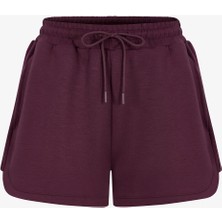 Penti Bordo Silky Feel İpeksi Dokunuş Yüksek Bel Şort