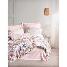 Elma Shop Çift Kişilik Saten Nev Takımı Dalya Pudra