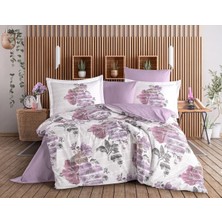 Elma Shop Çift Kişilik Poplin Nev Sara Mor