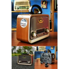 Özgürce Retro Tasarımlı Bluetooth Mp3 Çalar ve Fenerli Radyo Müzik Kutusu