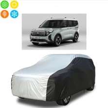 AUTOES Ford Courier 2024 Model Branda Araba Brandası Oto Branda Gri-Siyah
