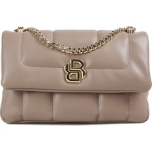 Boss %70 Poliüretan, %30 Polyester Kahve Kadın Omuz Çantası B_ıcon Sh. Bag M