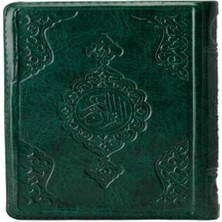 Elma Shop 2 Renkli Yeşil Çanta Boy Kur'an-I Kerim (Yaldızlı-Kılıflı) 2 Renkli Kuranı Kerimler