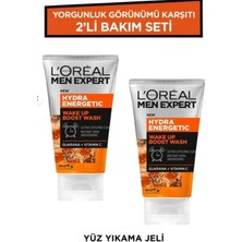 Loreal Paris Paris Men Expert Hydra Energetic Yüz Yıkama Jeli 100ML Erkek Bakım 2'li Seti