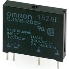 Voltaj 12V Omron (12Vdc,Out 240V Ac 2A) Solid State Röle SSR
