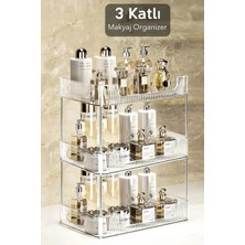Feyza Design 3 Katlı Çok Amaçlı Makyaj ve Ev Organizer Rafı