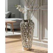 Rossev Vazo Eskitme Gümüş Delikli Arbol -50CM