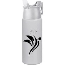 Luz&pos Kilitlenebilen Matara Güvenlikli Suluk Sporcu Matarası Spor Su Şişesi Içecek Şişesi 700ML