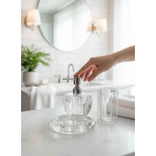 Rossev Banyo Seti Kristal Şeffaf 3 Parça