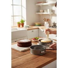 Kitchenboost Çınar Kelepçeli Kek Kalıbı - 2 Li Kek Kalıbı Seti 24-28 Cm.