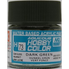 Mr. Hobby 10 Ml. Dark Green Aqueous Serisi Maket Boyası, Mr.hobby H073