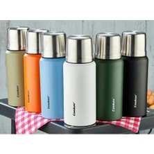 Luz&pos 0.75LT Dağcı Termos Renkli Çift Cidarlı Paslanmaz Çelik - Sızdırmaz Kapak = Bardak