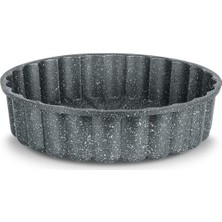 Eda Döküm Granit Kaplama 26 cm Tart Kalıbı Yüksek Isı Dayanımlı Yapışmaz Özellikli