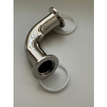 KF16 Vakum Dirsek (90°) - Paslanmaz Çelik - Yüksek Vakum Uyumlu ISO-KF16 90 Derece Vakum Elbow (NW10)