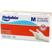 Luz&pos Broche  M  Pudrasız Muayene Eldiveni 100LÜ