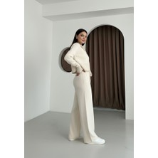 Salome Butik Triko Kapişonlu Parmak Geçirmeli  Takım