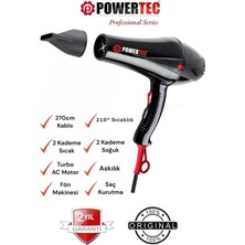 Powertec TR-901 Turbo Professional Series Fön Makinesi & Saç Kurutma 2500w Performans