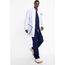 Uçak İş Giyim Beyaz Likralı Uzun Boy Hakim Yaka Erkek Doktor Hemşire Öğretmen Laborant Önlüğü