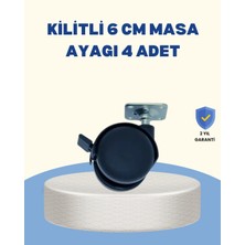 Hsc Bilişim Kilitli Mobilya Tekerleği 6 cm 4’lü Kolay Kurulum