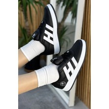 Romex Kadın siyah beyaz  Ortopedik Taban a kalite ürün Cilt Sneaker 037