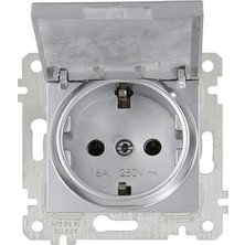 Mutlusan Kapaklı Topraklı Priz Çocuk Korumalı Rita Inox