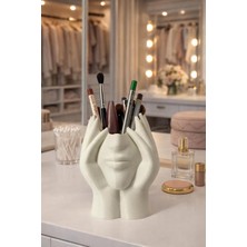 Feyza Design Şık Yüz Kalemlik ve Makyaj Fırçası Standı, Ev ve Masa Dekoru