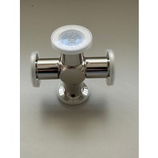 KF25 Vakum Kruva (4 Yollu) - Paslanmaz Çelik - Yüksek Vakum Uyumlu ISO-KF25 Dört Yollu Bağlantı Elemanı (Cross) - Profesyonel Seri