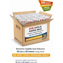 Ds Sağlık Sargı Bezi 10X10 Metre 50’li Koli Kenarları Örgülü Özel Dokuma Toplu Paket
