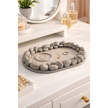 Feyza Design Taş Görünümlü Takı Tepsisi, Yüzük ve Kolye Düzenleme Standı