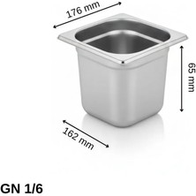 Üret Çelik ÜRET Standart Gastronom Küvet GN 1/6 65 mm 0,1 lt