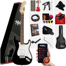 Midex RPH-30WB Gül Klavye Strat Kasa Sss Elektro Gitar Seti