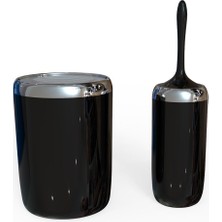 Primanova Lima Krom Dekorlu 2'li Set - Siyah & Krom