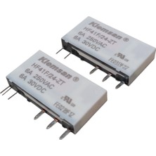 Devre Dünyası 2 Adet Klemsan HF41F/24-ZT 24V Dc 6A 250VAC Spdt (1 Form C) 5 Pin Pcb Güç Rölesi