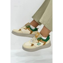 Romex Kadın Bej Ortopedik Taban Cilt A Kalite  Sneaker 030