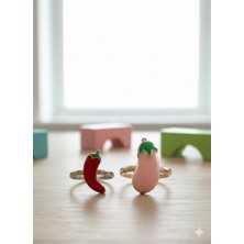 Kızılelmada Kız Çocuk 2’li Plastik Yüzük Seti – Renkli Figürlü