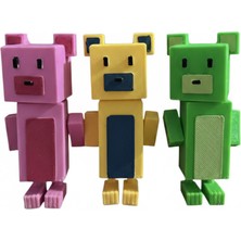 Özgürce Sevimli 3D Ayı Seti, Pembe, Shicka ve Timsah Ayı Figürleriyle Eğlence Dolu