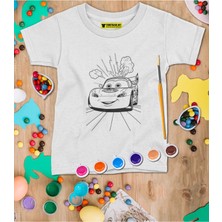 Şimşek Çocuk Tişört Boyama Seti – Çocuk Full Set Fırçalı, Kreatif Elbise Tasarım Oyunu, 3+ Yaş