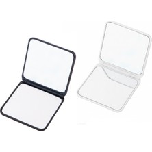 Gaman 2 Adet Mini Katlanabilir Çanta / Cep Aynası - Taşınabilir Makyaj Aynası Lacivert+Beyaz