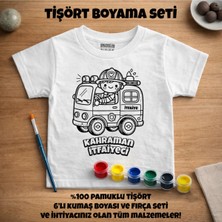 Çocuk Tişört Boyama Seti – Itfaiye Boyanabilir Tişört Eğitici ve Eğlenceli Aktivite Seti