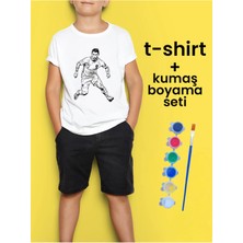 Ronaldo Tişört Boyama Seti – Çocuk Full Set Fırçalı, Kreatif Elbise Tasarım Oyunu, 3+ Yaş