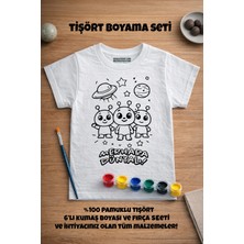 Çocuk Tişört Boyama Seti – Uzaylı Boyanabilir Tişört Eğitici ve Eğlenceli Aktivite Seti