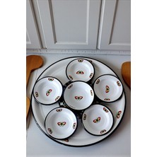 İnci Emaye 7 Parça Batdal Boy Emaye Kahvaltı Seti, Sunum, Kahvaltı Tabağı