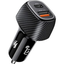  NCT-N96 38W PD20W+QC18W Pd+Usb Siyah Araç Şarj Cihazı