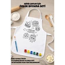 Çocuk Şef Önlüğü Boyama Seti – Kişiye Özel Isimli, Kumaş Boyası ve Fırça Dahil