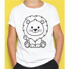 Aslan Tişört Boyama Seti – Çocuk Full Set Fırçalı, Kreatif Elbise Tasarım Oyunu, 3+ Yaş